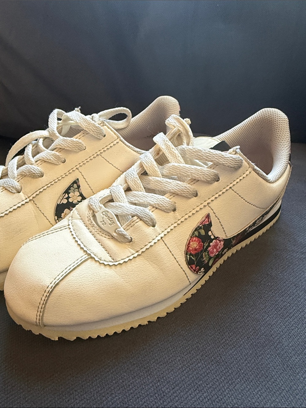 Nike Cream Floral Cortez Women’s Sneakers